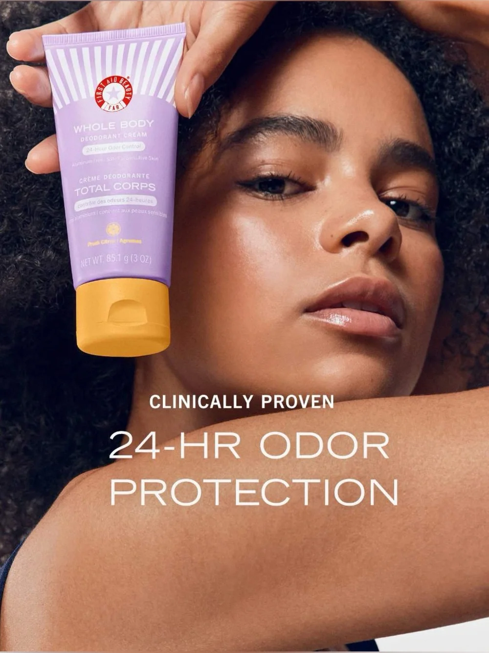 First Aid Beauty Whole Body Aluminum Free Deodorant Cream in Fresh Citrus
